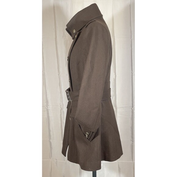 Velvet Heart Women's Brown Military Wool Blend Coat Jacket M Belted Lightweight - Picture 4 of 7
